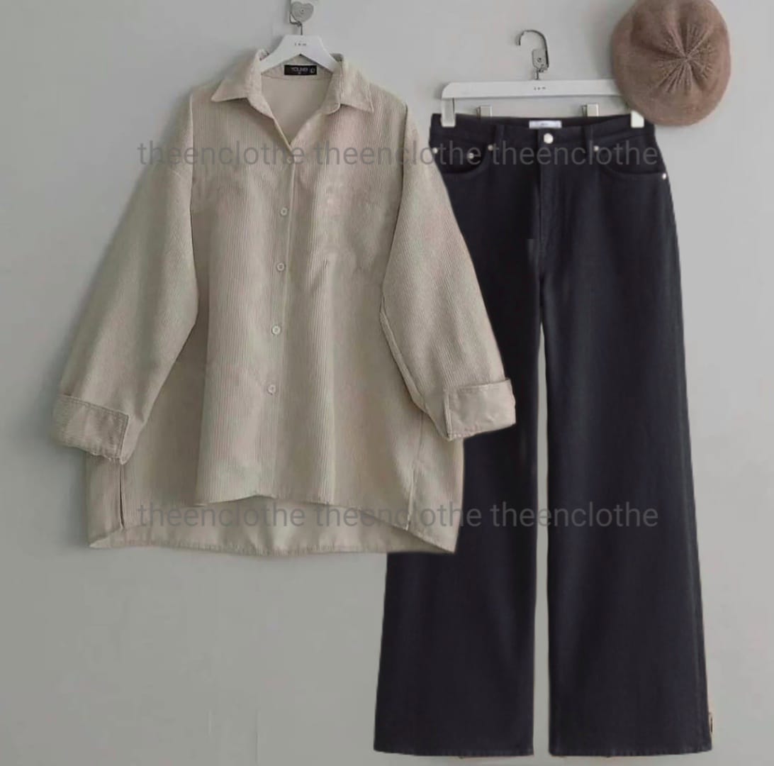 Button Down Shirt & Leg Jeans