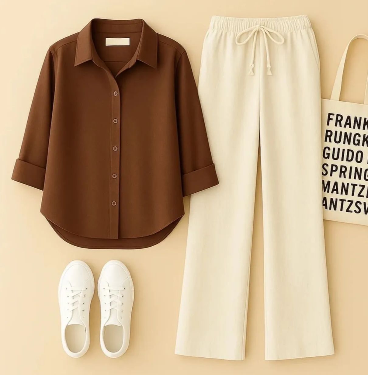 Button down shirt & flapper trouser