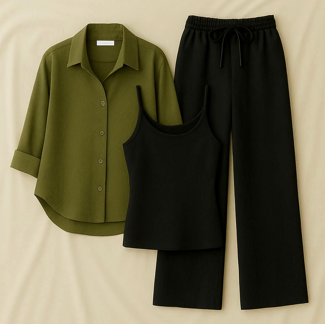 Button down with inner & Flapper trouser
