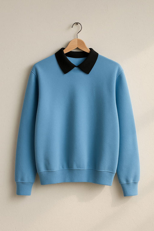 Black Collar Sweatshirt