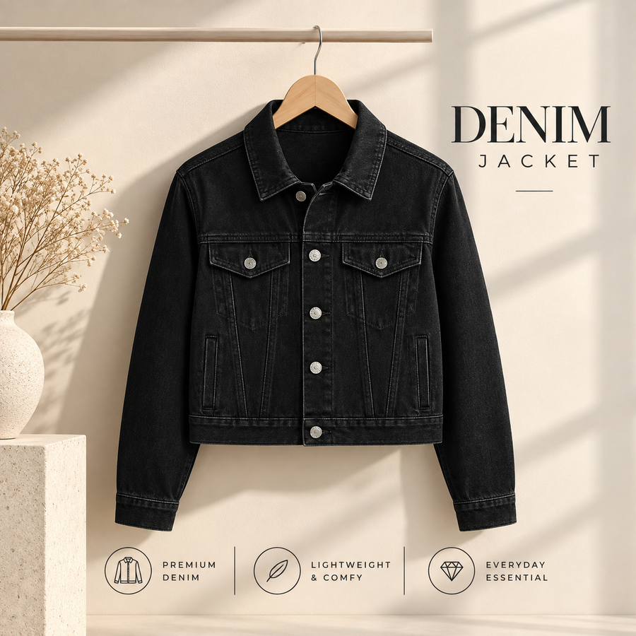 Crop denim jacket