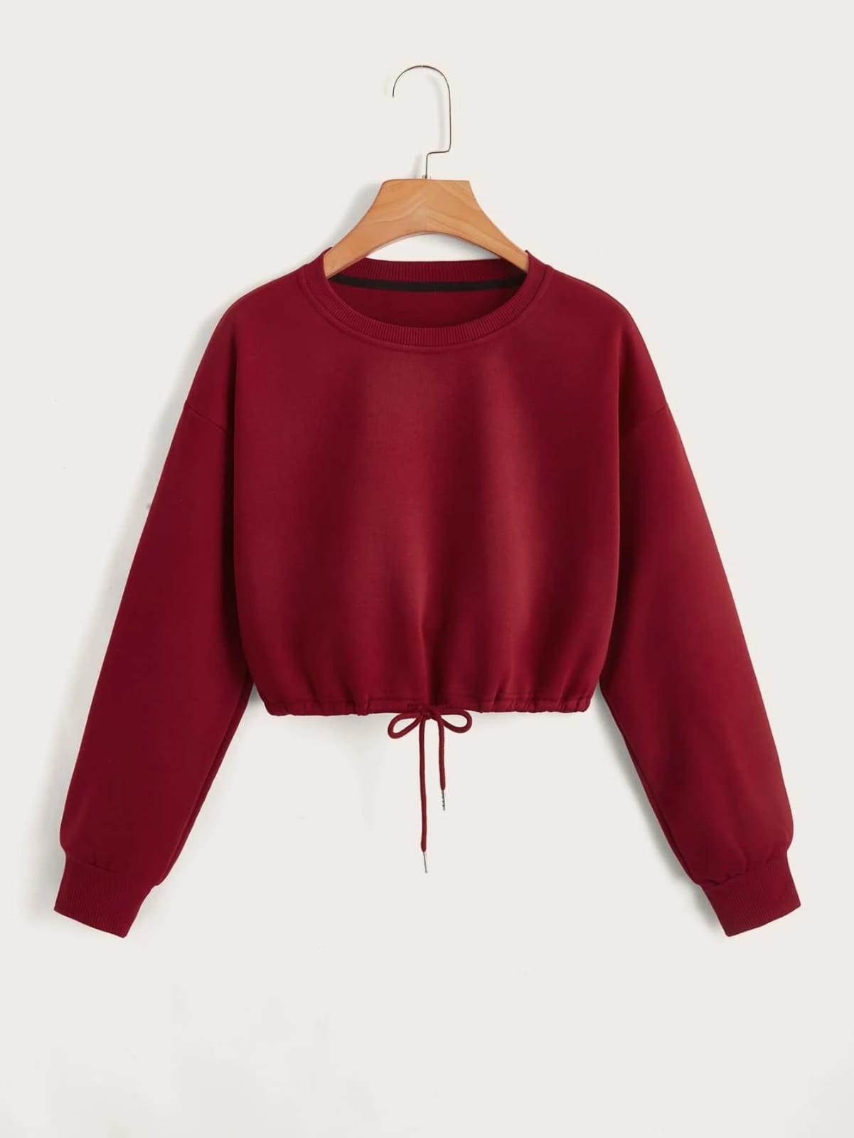 Crop Drawstring Sweatshirts