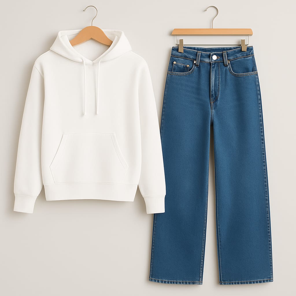 Hoodie With Wide Leg Jeans