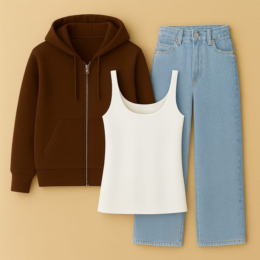 Zipper With Inner & Jeans