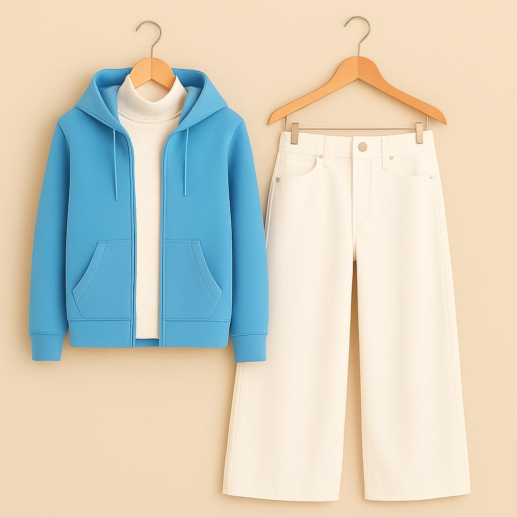 Zipper With Highneck & Jeans