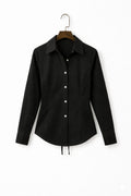 Black Fitted Button Down Shirt