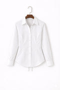 White Fitted Button Down Shirt