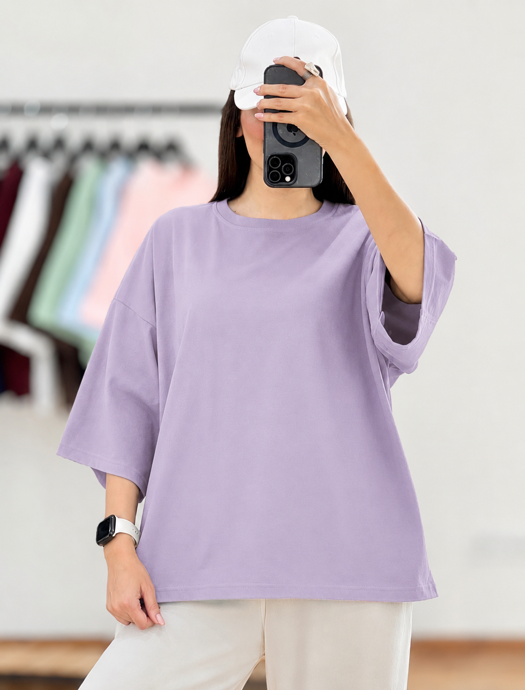 Lilac Baggy Drop Shoulder
