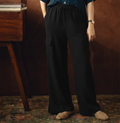 Black Cargo Flapper Trousers