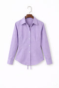 Lilac Fitted Button Down Shirt