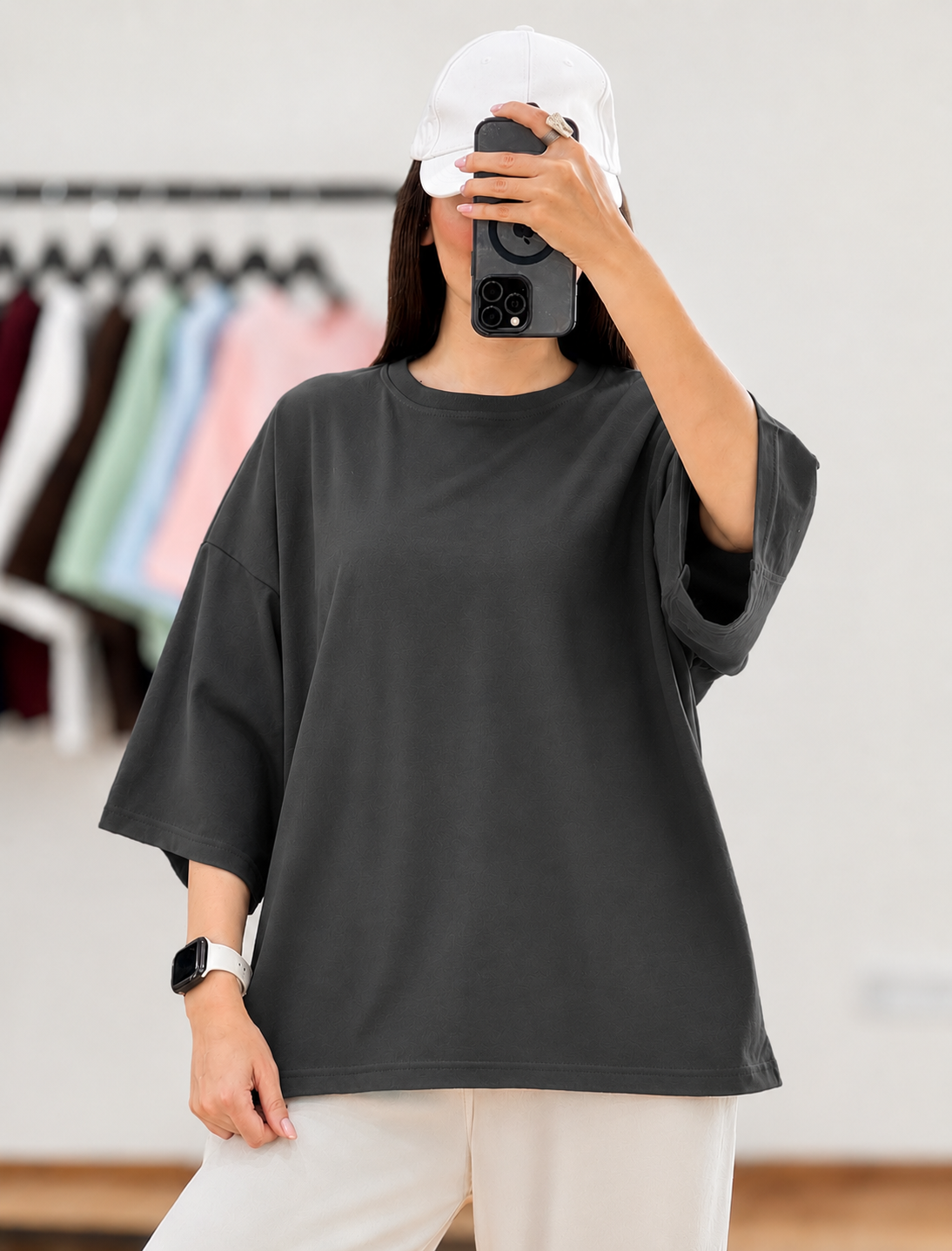 Charcoal Drop Shoulder