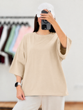 Beige Drop Shoulder