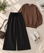 Sweatshirt with Black Flapper Trouser