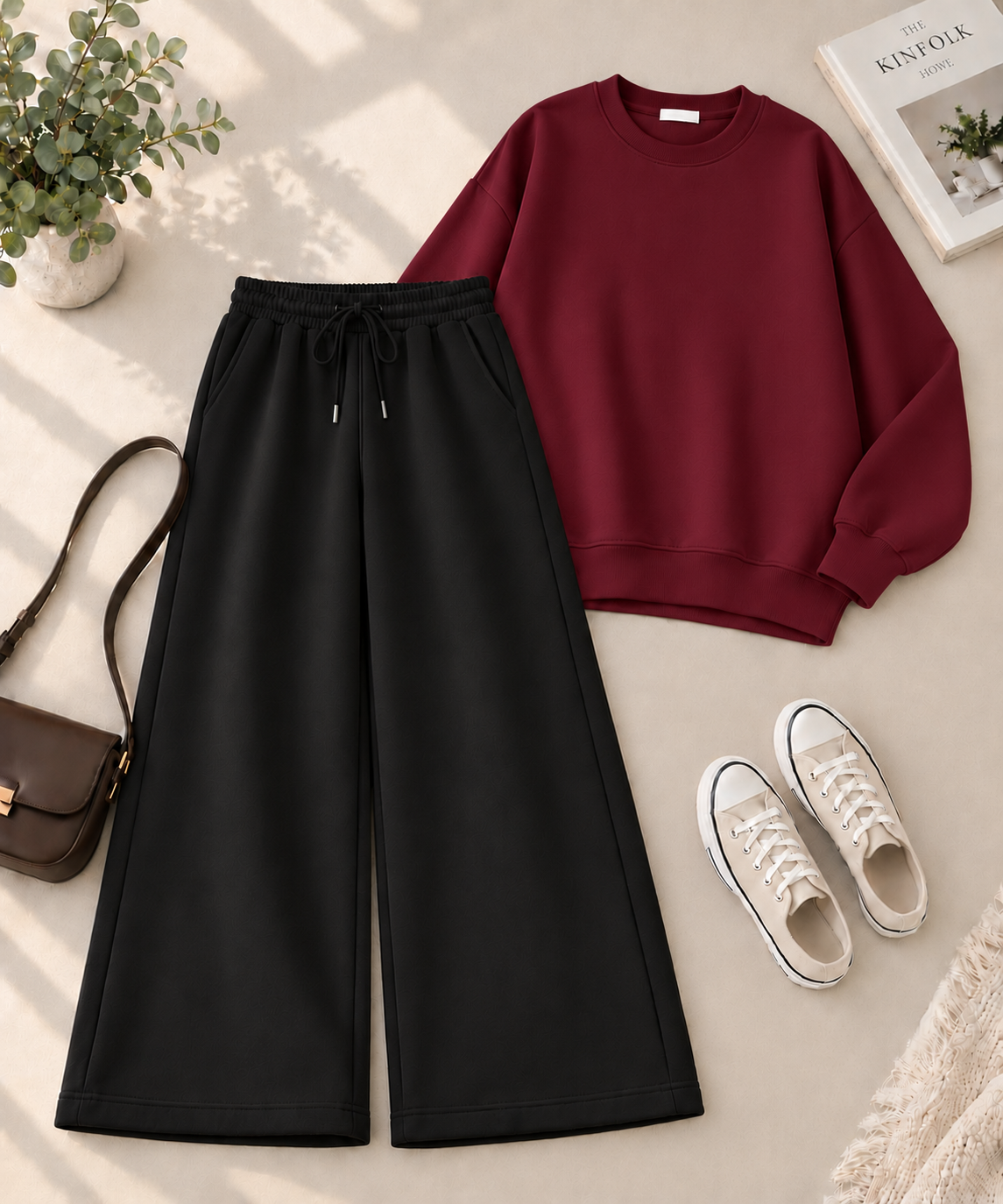 Sweatshirt with Black Flapper Trouser