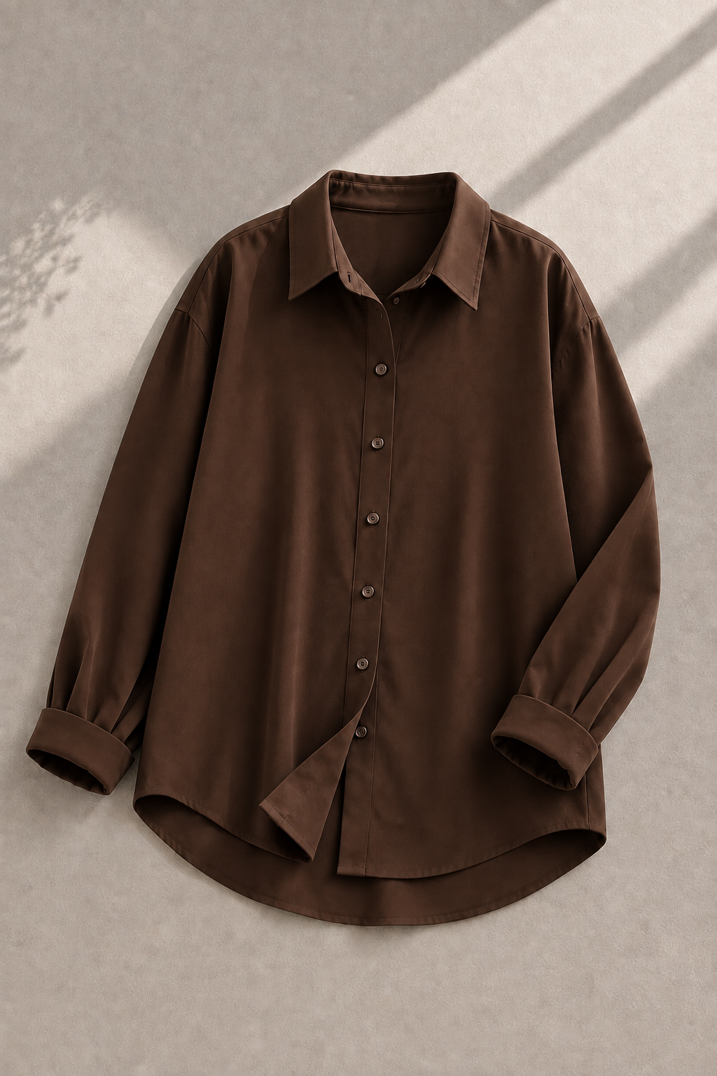 Dark-Brown Button Down Shirt