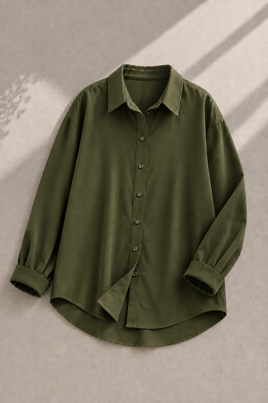 Olive-Green Button Down Shirt