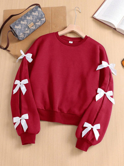 Bow crop sweatshirt