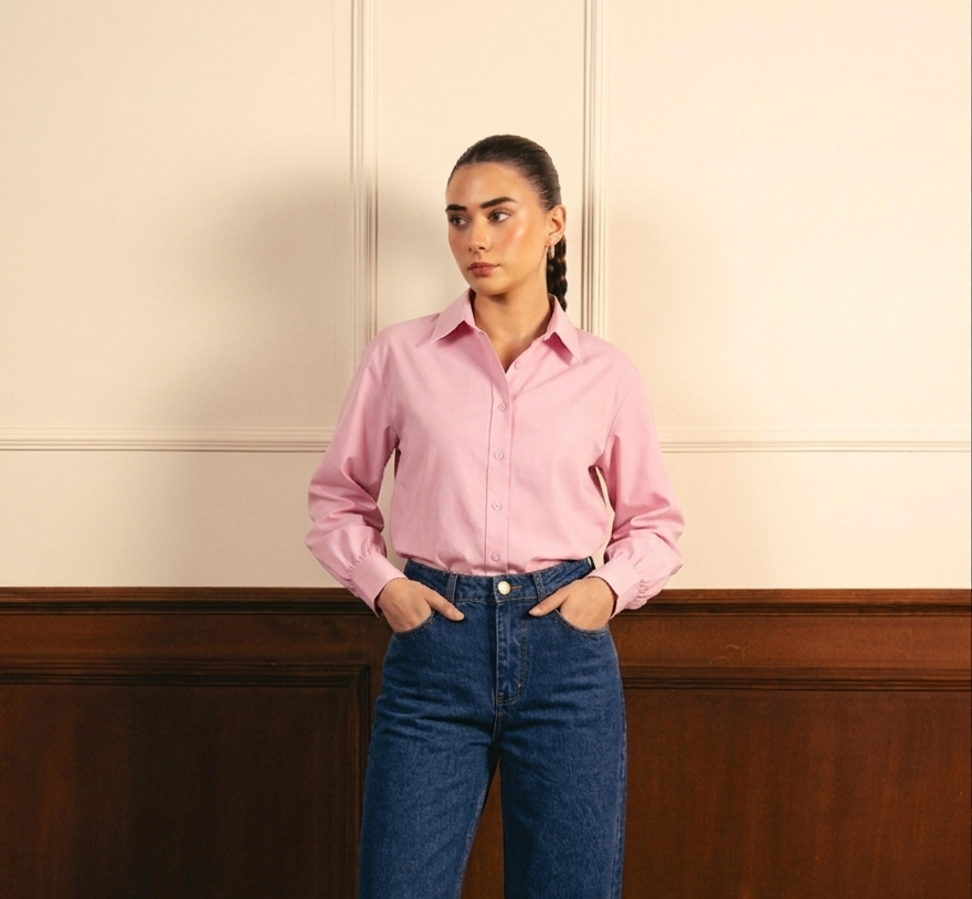 Baby Pink Button Down Shirt