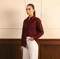 Maroon Button Down Shirt