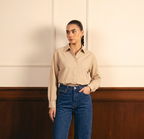 Beige Button Down Shirt
