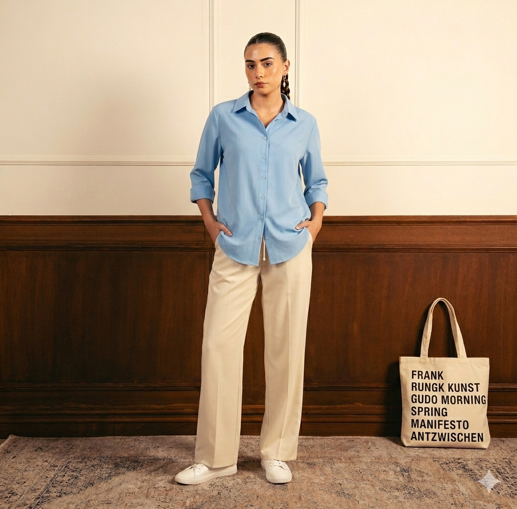 Button down  & Flapper trouser