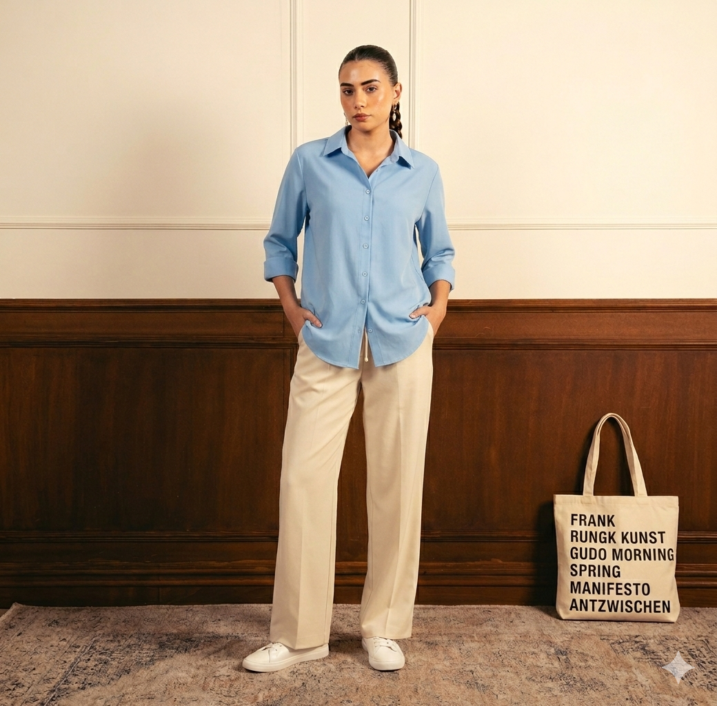 Button down  & Flapper trouser