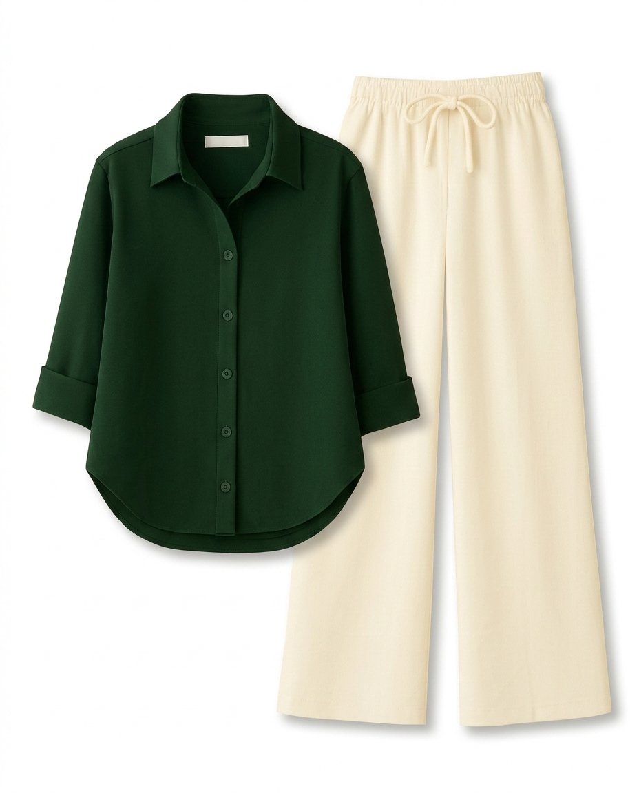 Button down shirt & flapper trouser