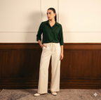 Button down shirt & flapper trouser