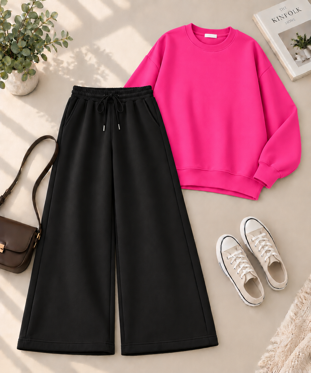 Sweatshirt with Black Flapper Trouser