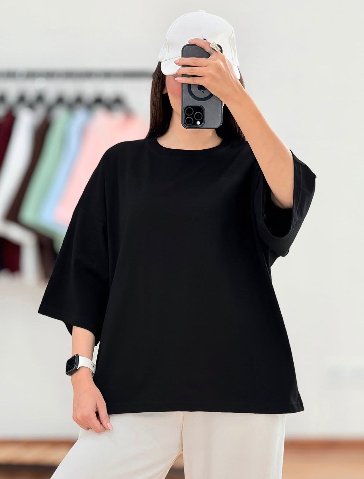Black Drop Shoulder