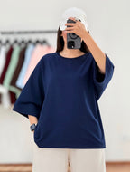Dark Blue Drop Shoulder