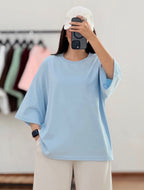Sky Blue Drop Shoulder