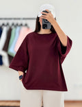Maroon Drop Shoulder