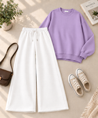 Sweatshirt with White Flapper Trouser