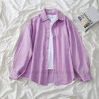 BUTTON DOWN SHIRT WITH INNER TANKTOP