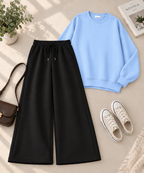 Sweatshirt with Black Flapper Trouser