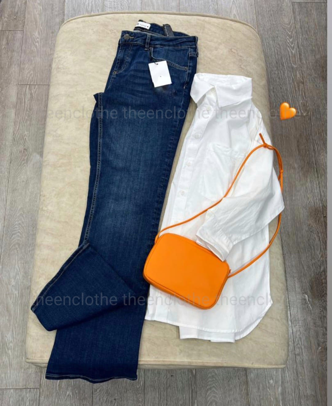 Buttom Down Shirt & Wide Leg Jeans