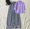 Buttom Down Shirt & Wide Leg Jeans