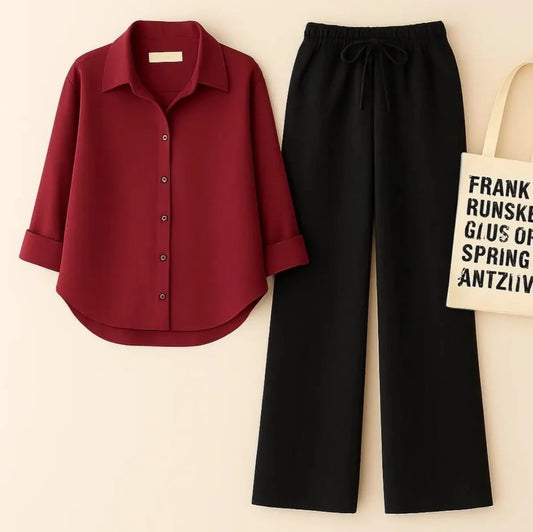 Button down shirt & flapper trouser