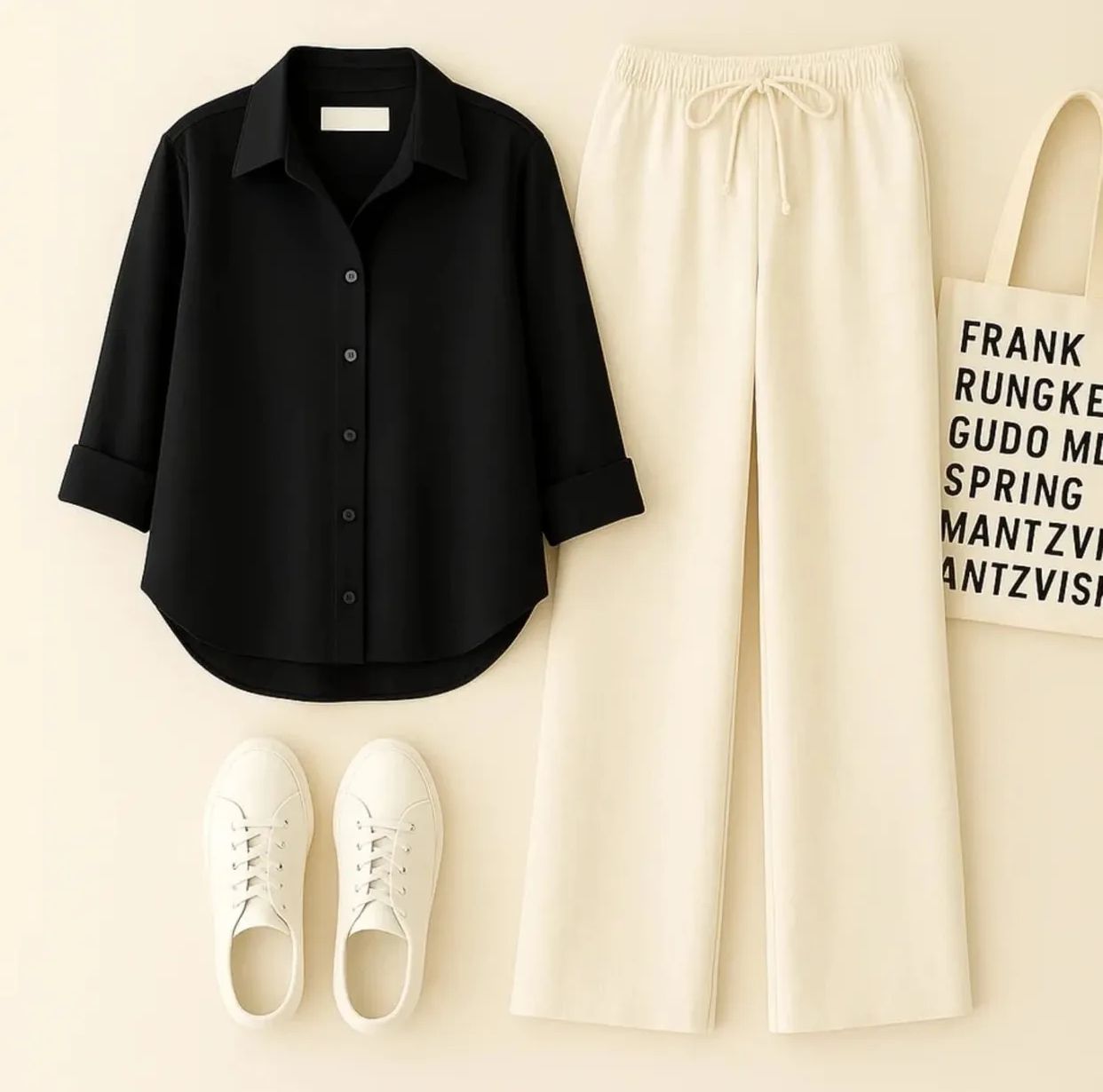 Button down shirt & flapper trouser