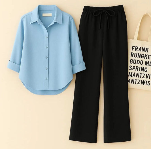 Button down shirt & flapper trouser