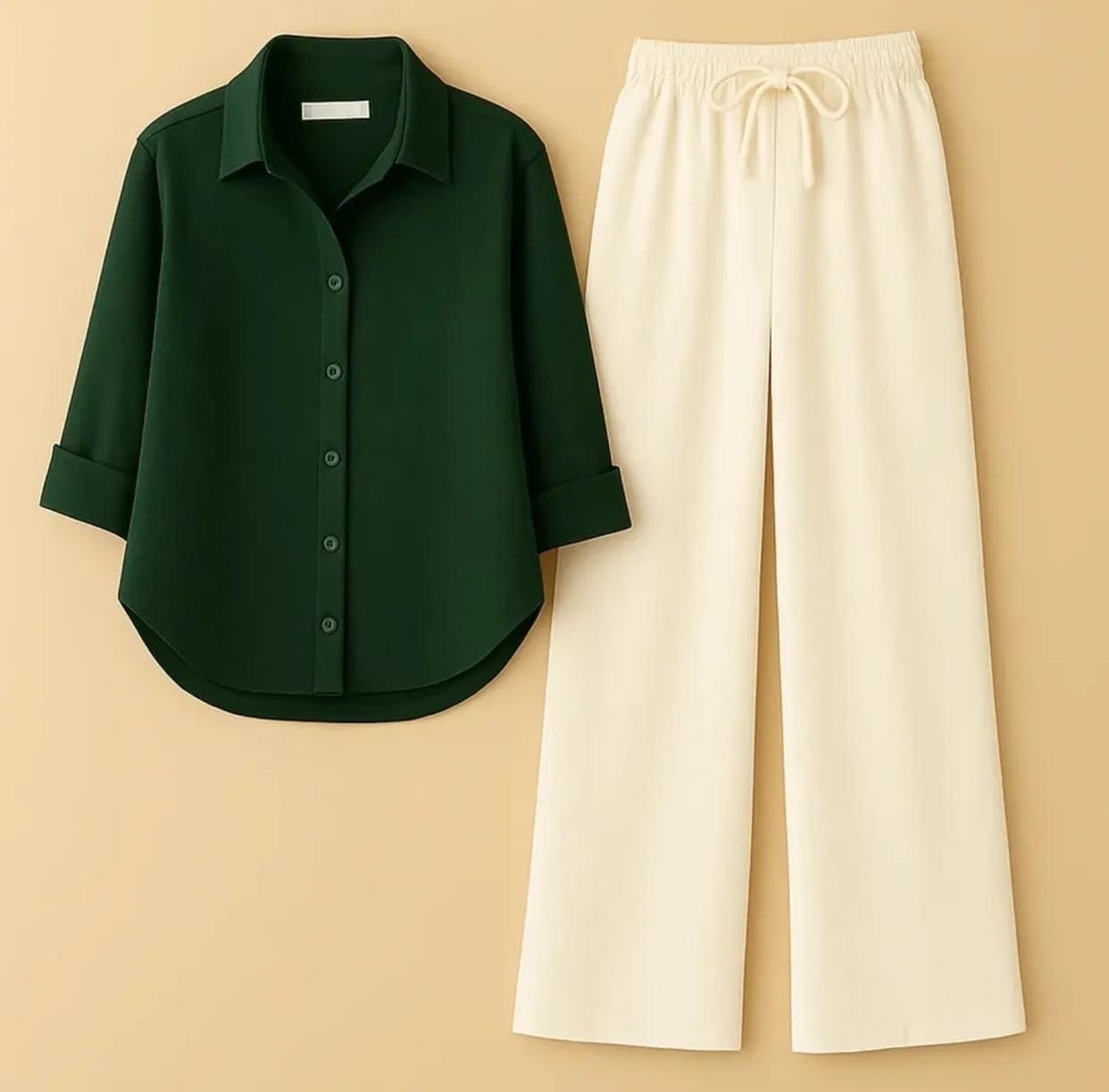 Button down shirt & flapper trouser