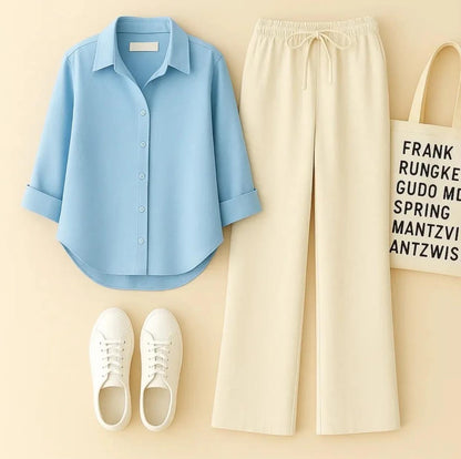 Button down  & Flapper trouser