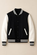 Classic Black Varsity Baseball Jacket