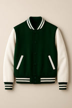 Classic Green Varsity Baseball Jacket