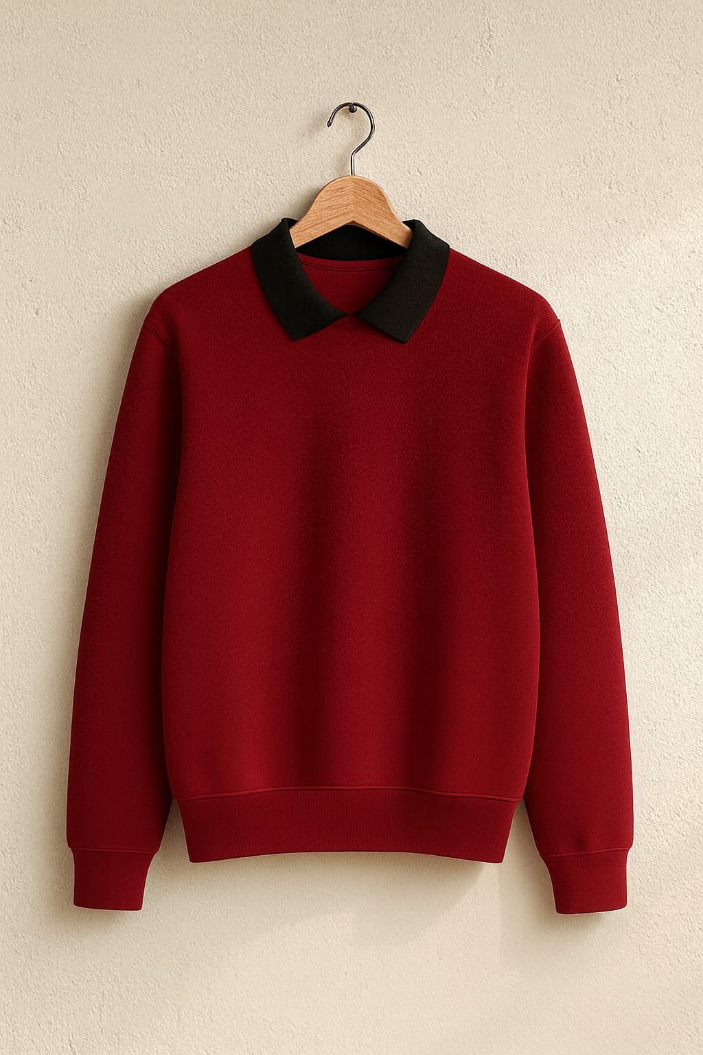 Black Collar Sweatshirt