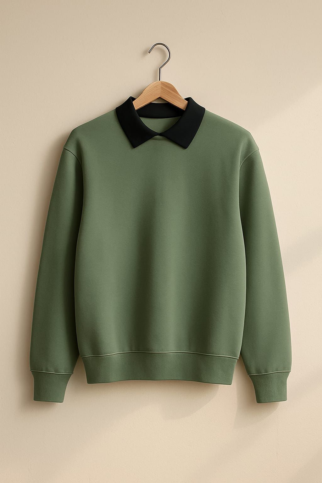 Black Collar Sweatshirt