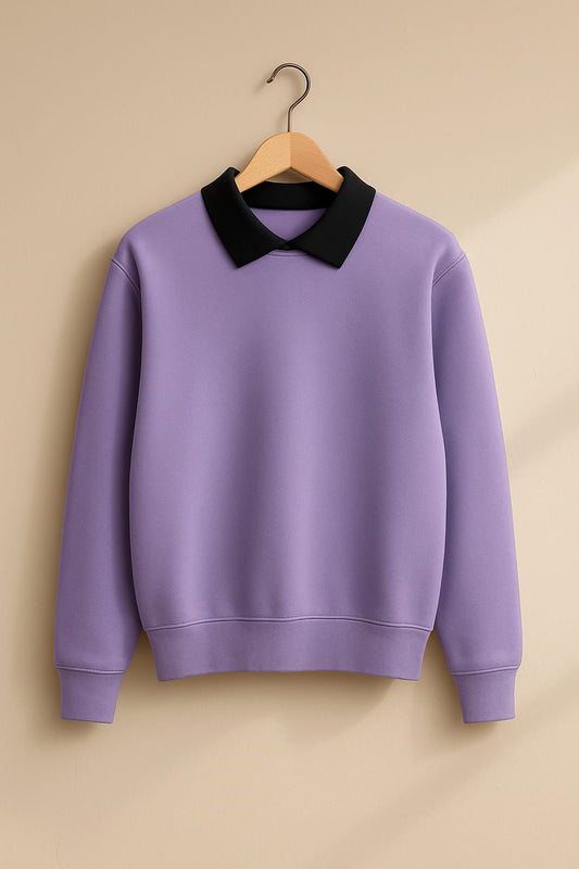 Black Collar Sweatshirt