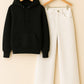 Hoodie With White Wide Leg Jeans