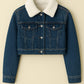 fur denim jacket